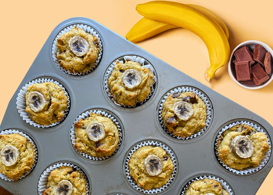 Vegan Banana Chocolate Chunk Muffins